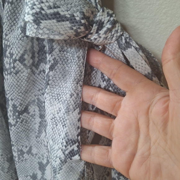 Frame Womens Snake Print Silk Sleeveless Mini Dress. Size S - Picture 6 of 8